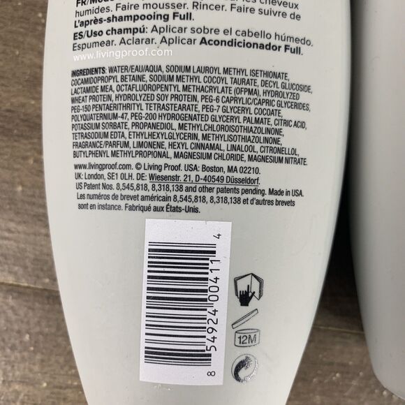 NEW Living Proof Full Shampoo & Conditioner (8 oz) Thick Hair Cleanser Combo Set - Picture 12 of 16